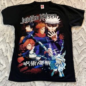 Jujutsu Kaisen Black Graphic Anime T-Shirt Medium